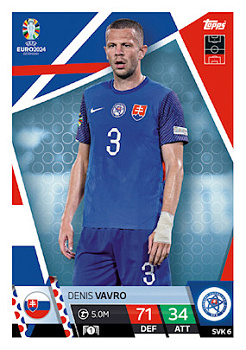 Denis Vavro Slovakia Topps Match Attax EURO 2024 #SVK6